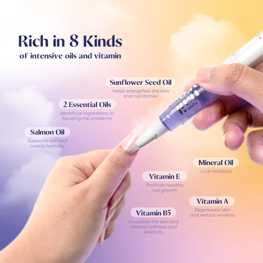 TONE Lavender Nail Care Pen Vitamin Kuku dan Kutikula 4ml