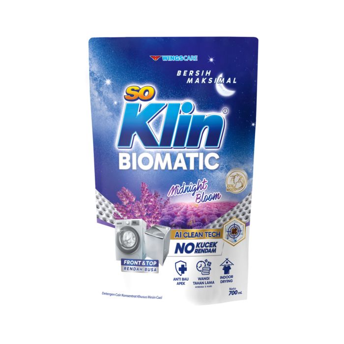 SoKlin Biomatic Midnight Bloom Front & Top Detergen Cair 