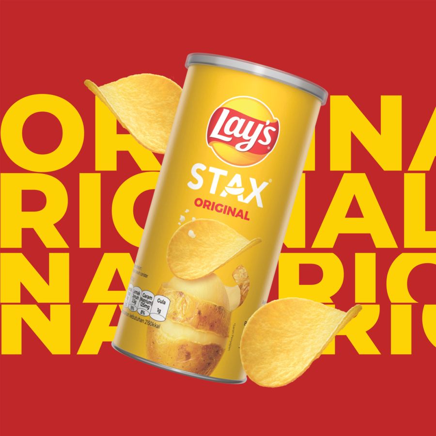 Lays Stax Keripik Kentang Original 70gram