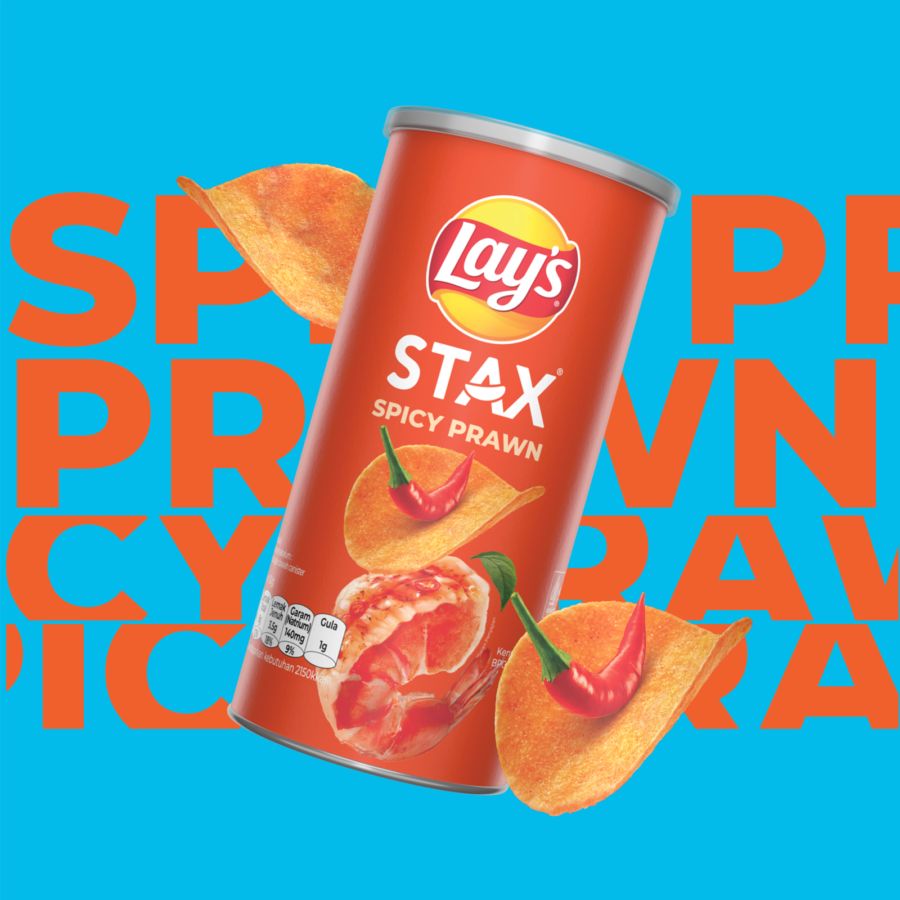Lays Stax Potato Chips Spicy Prawn 70gram