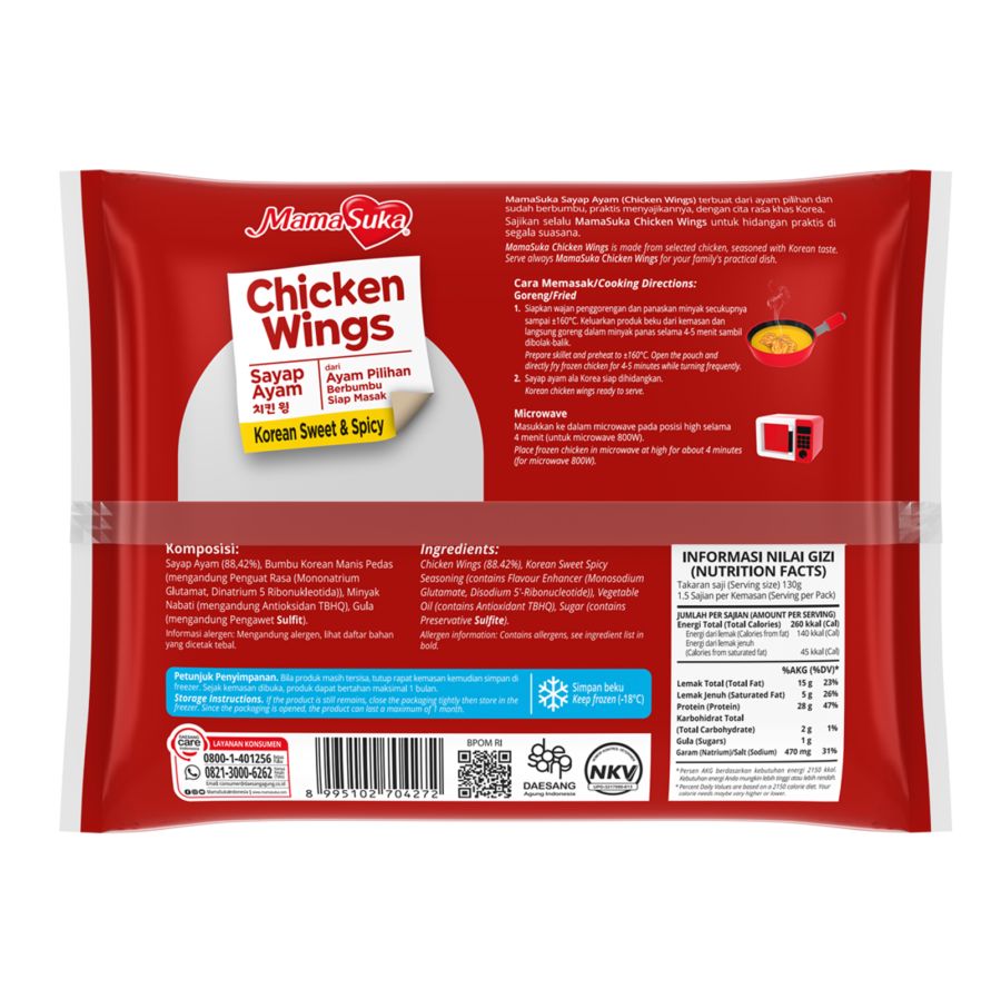Mamasuka Chicken Wings Sweet & Spicy 200gram