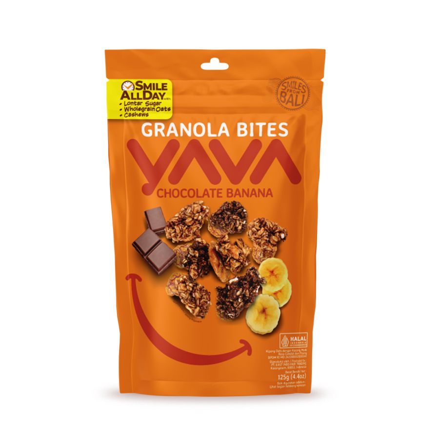 YAVA Chocolate Banana Granola Bites 125gram