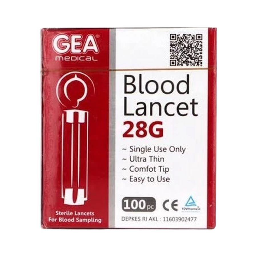 GEA Medical Blood Lancet Jarum Lancet 1 Pack 100pcs