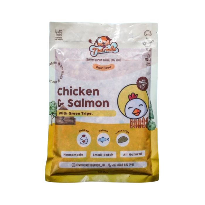 Nutriale Raw Chicken & Salmon Makanan Anjing Basah