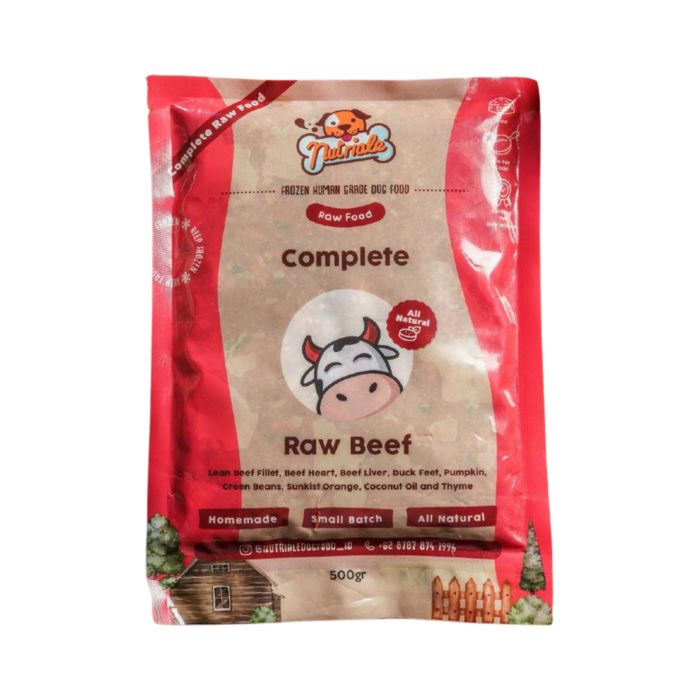 Nutriale Complete and Balance Raw Beef Makanan Anjing Basah