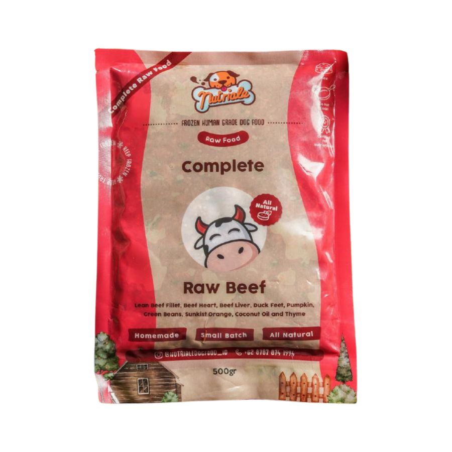 Nutriale Complete and Balance Raw Beef Makanan Anjing Basah 500gram