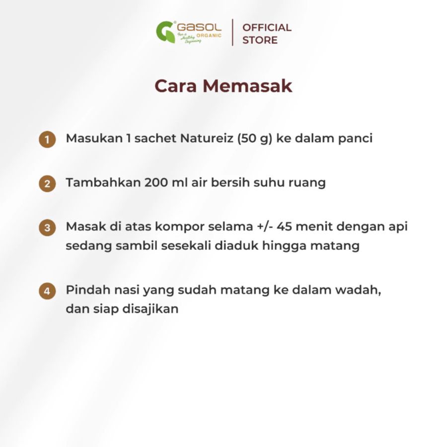 GASOL Organic Natureiz Rice Booster Sapi, Brokoli, Wortel MPASI 150gram