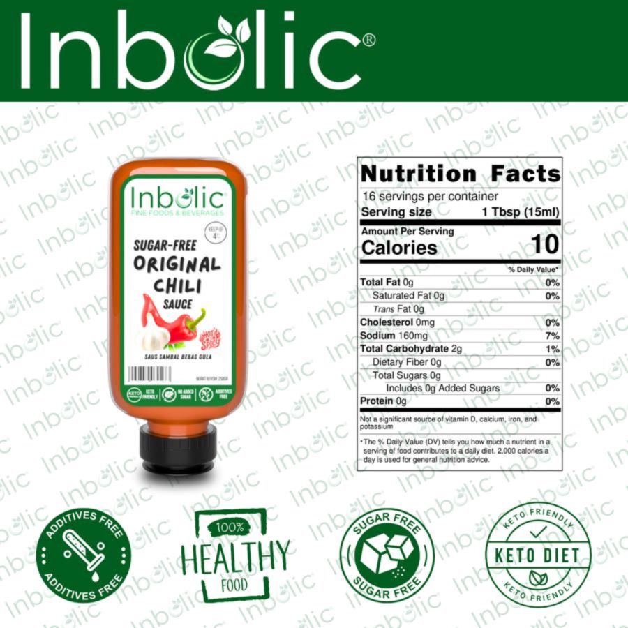 Inbolic Sugar-Free Original Chili Sauce 250gram