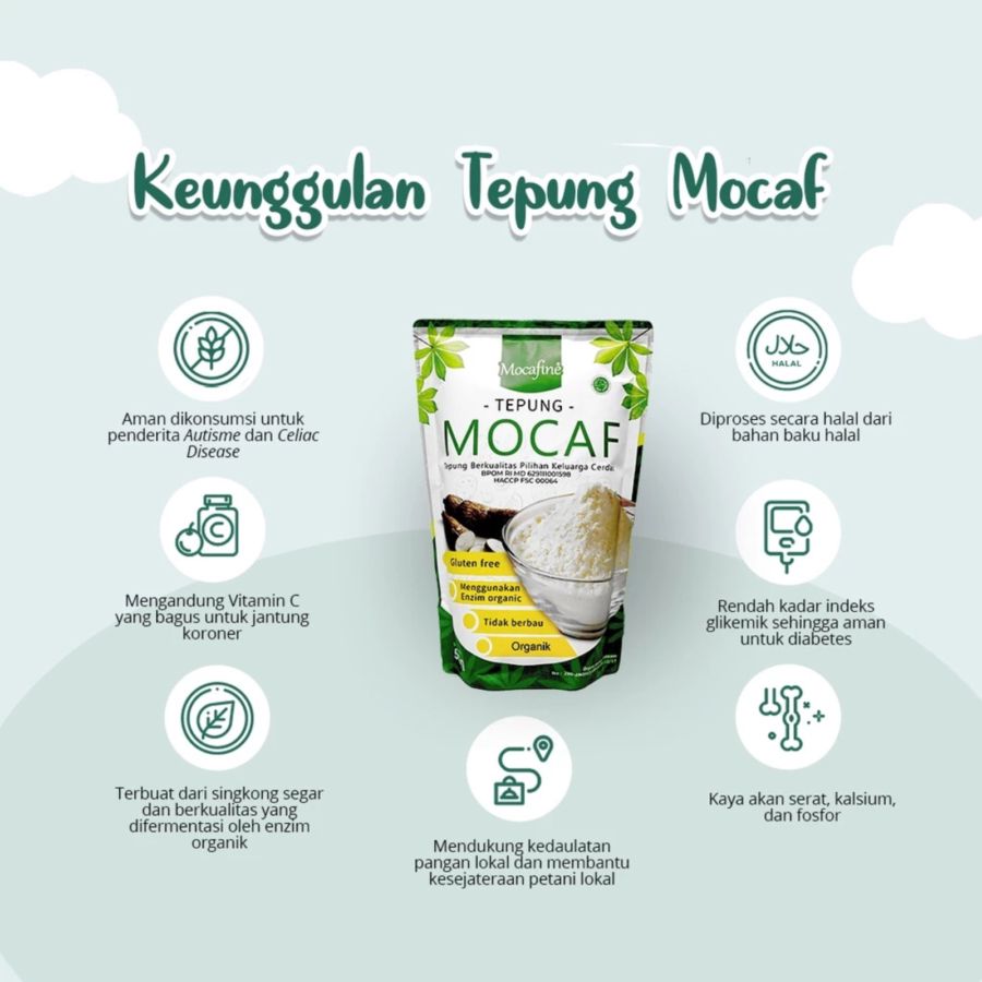 Mocafine Tepung Mocaf Gluten Free 500gram
