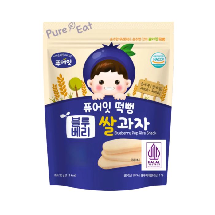 Pure Eat Pop Rice Blueberry Snack Bayi 6+ Bulan
