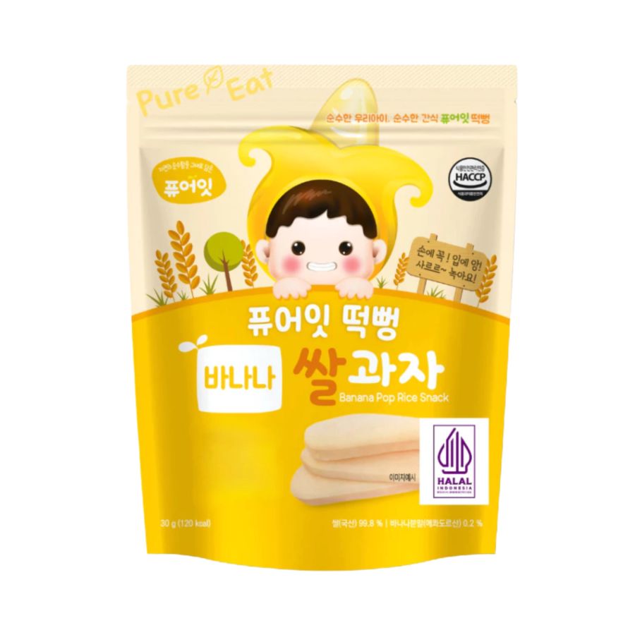 Pure Eat Pop Rice Banana Snack Bayi 6+ Bulan 30gram