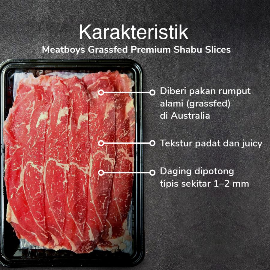 Shabu Slices Premium Grassfed MB2 Meatboys 250gram