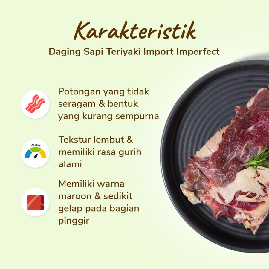 Daging Sapi Teriyaki Import Imperfect 250gram