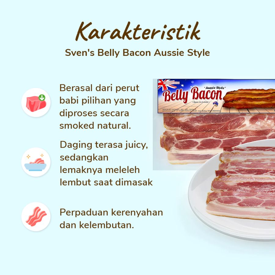 Sven's Belly Bacon Aussie Style 250gram