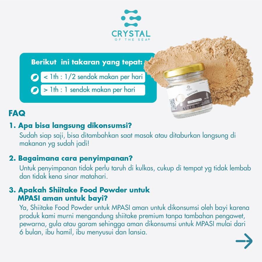 Crystal Farm Shiitake Food Powder Jar 20gram