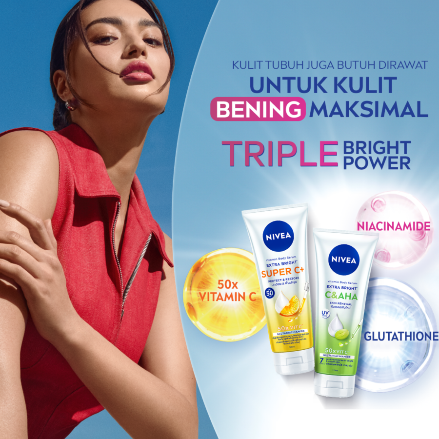 NIVEA Extra Bright C&AHA Skin Renewal Body Serum 170ml