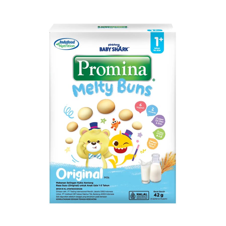 Promina Melty Buns Original Snack Bayi 1+ Tahun 42gram