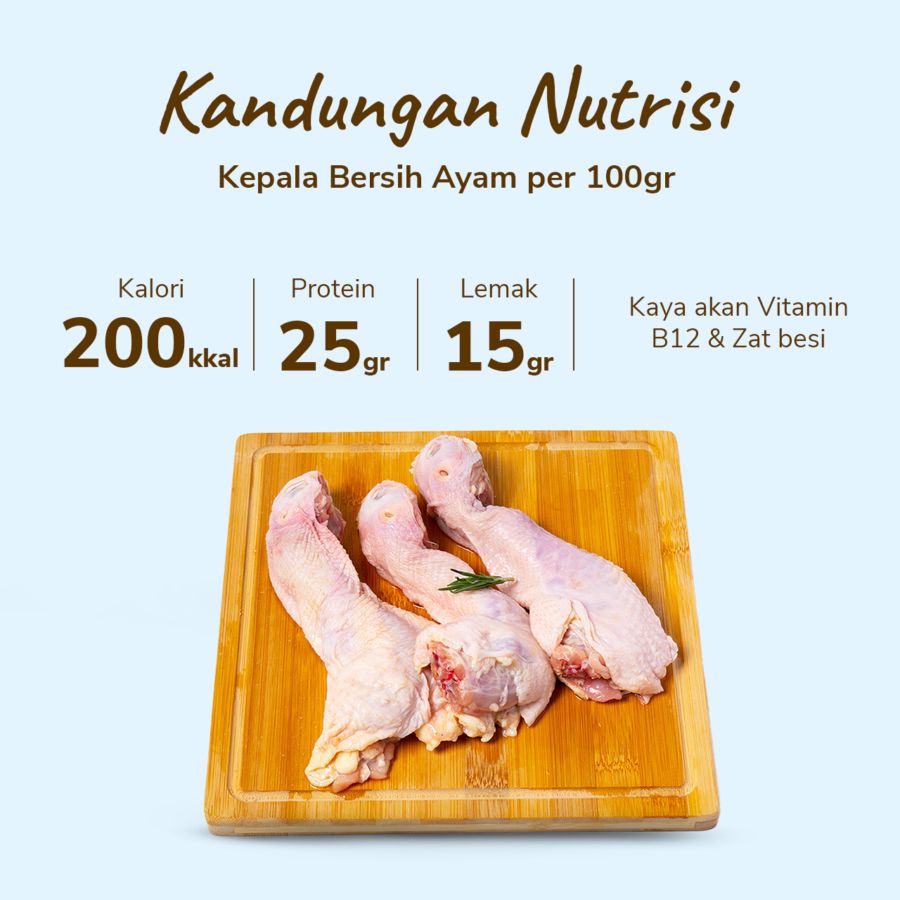 Kepala Ayam Bersih Astro Farm 450-550gram 1pack
