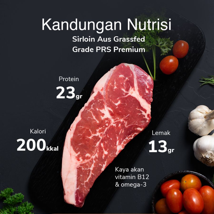 Sirloin AUS Premium Grassfed Grade PRS 250gram