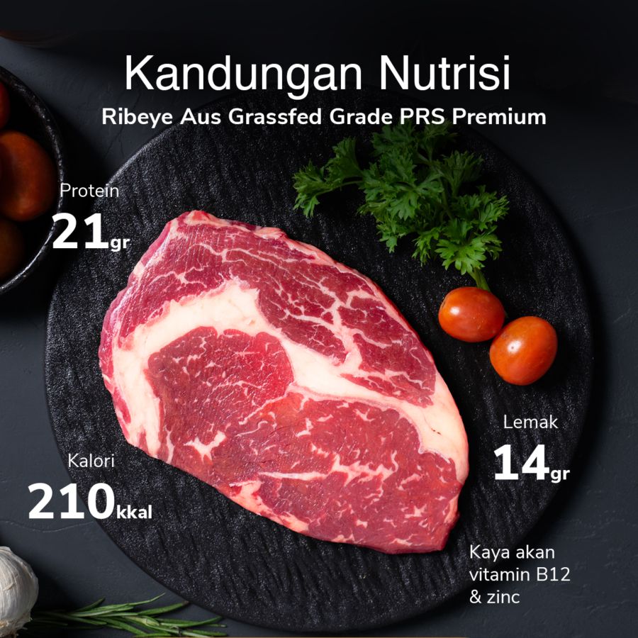 Ribeye AUS Premium Grassfed Grade PRS 250gram