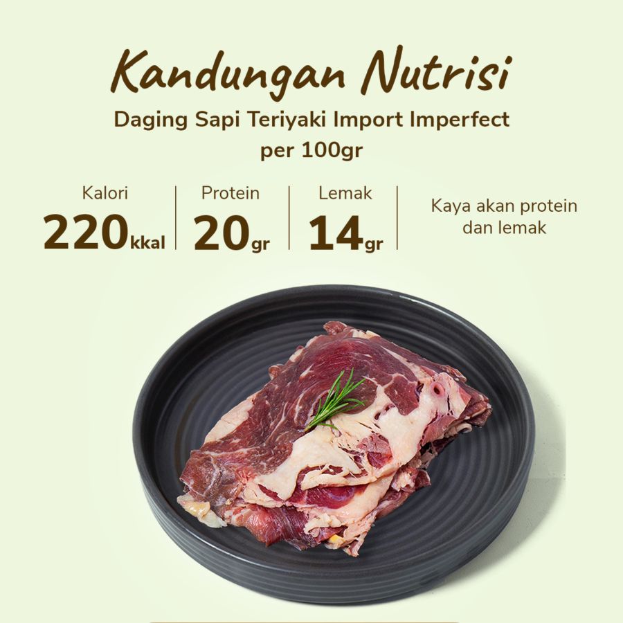 Daging Sapi Teriyaki Import Imperfect 250gram