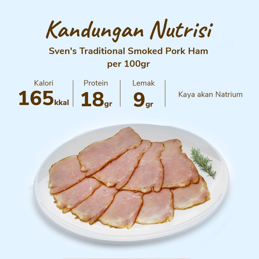 Sven's Traditional Smoked Pork Ham 100gram