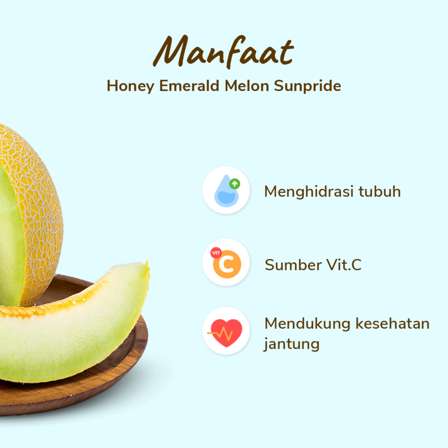 Sunpride Melon Honey Emerald 1.2 - 1.7 kg 1pcs