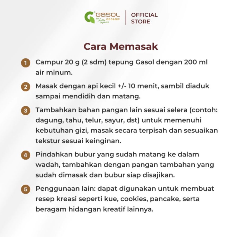 GASOL Organic Corn Flour MPASI 200gram