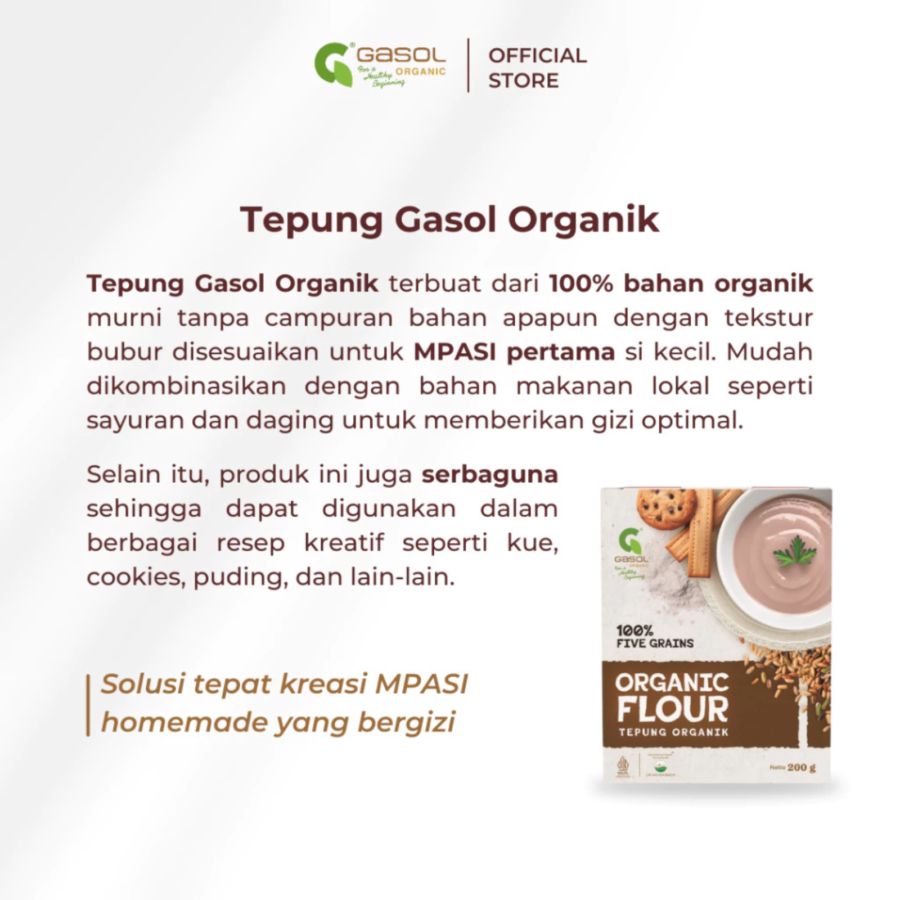 GASOL Organic Flour Five Grains MPASI 200gram