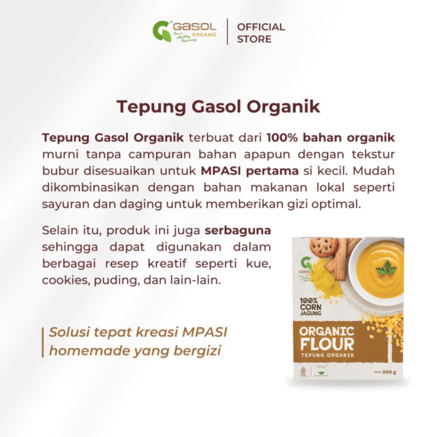 GASOL Organic Corn Flour MPASI 200gram