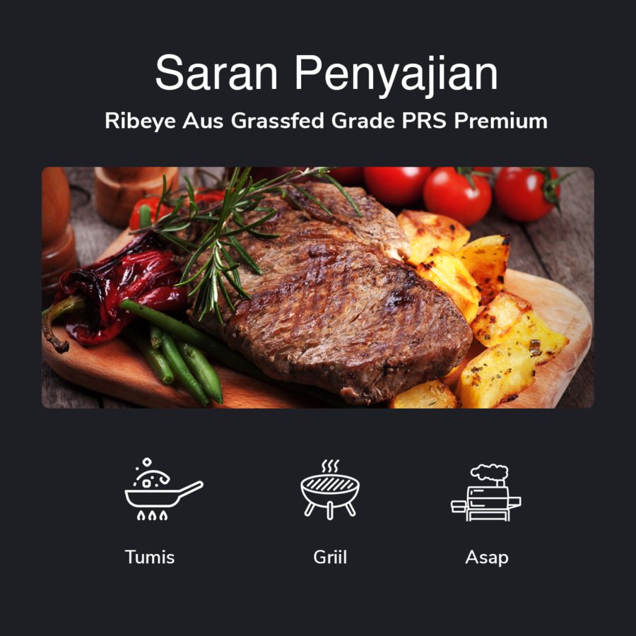 Ribeye AUS Premium Grassfed Grade PRS 250gram