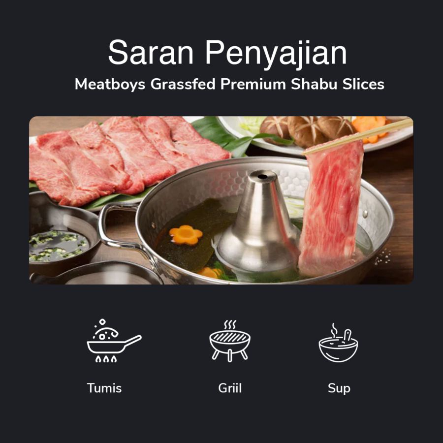 Shabu Slices Premium Grassfed MB2 Meatboys 250gram