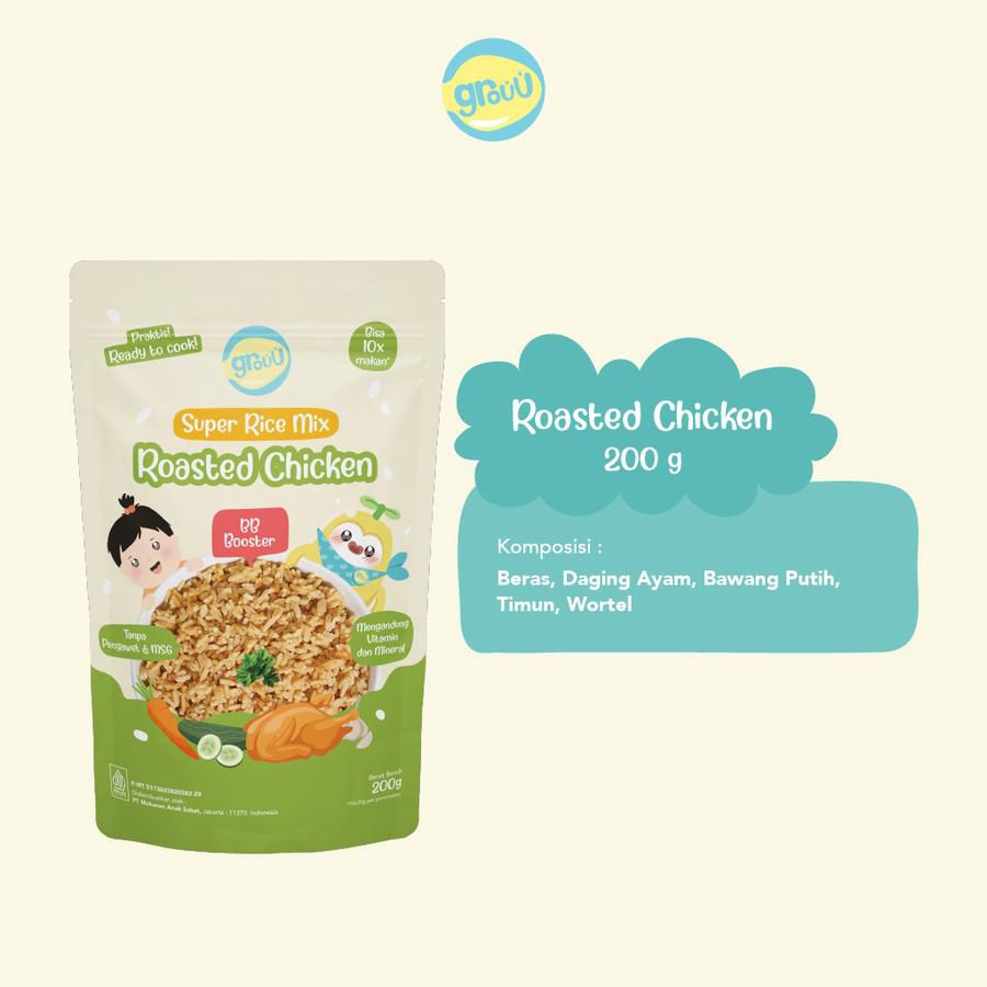Grouu Super Rice Mix Roasted Chicken MPASI 200gram