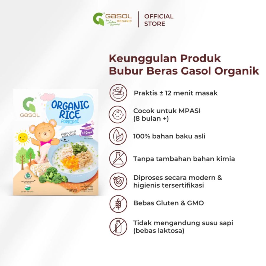 GASOL Organic Rice Porridge MPASI 300gram