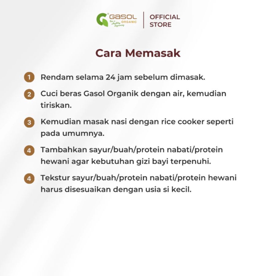 GASOL Organic White Rise MPASI 1kg