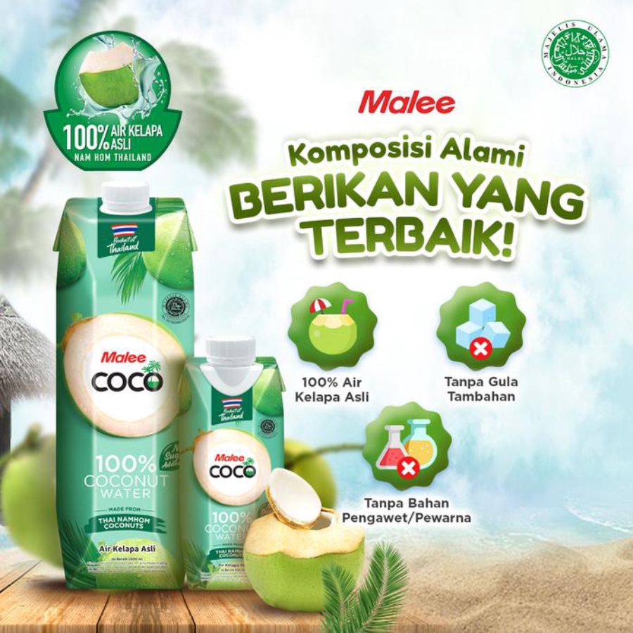 Malee Coconut Water Botol 1000ml