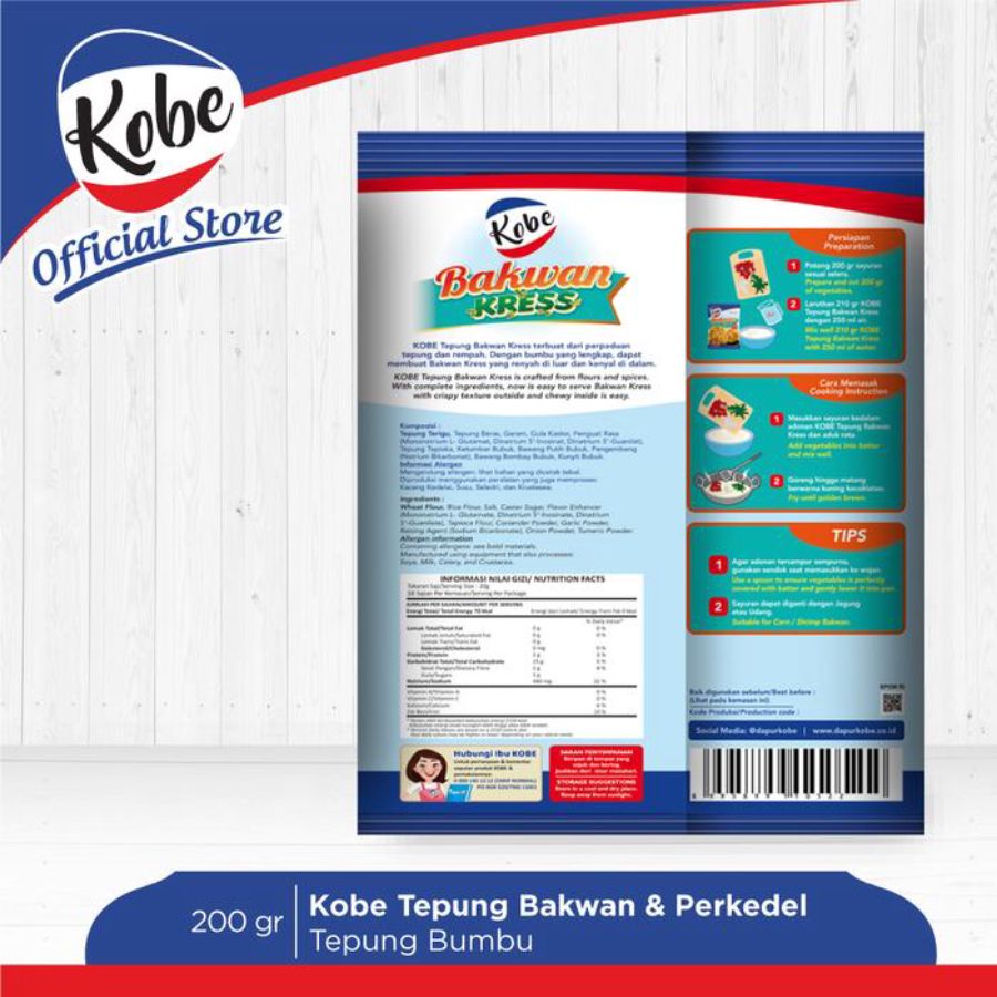 Kobe Tepung Bumbu Bakwan Kress 200gram