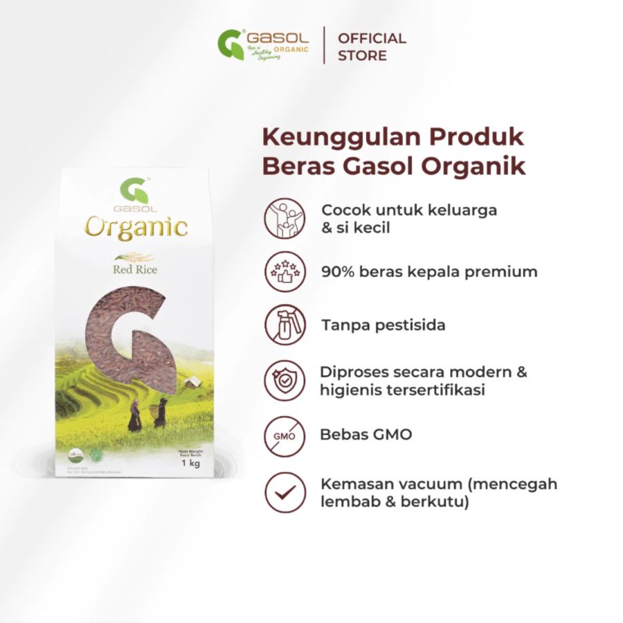 GASOL Organic Red Rice MPASI 1kg