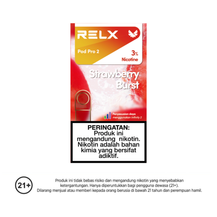 Relx Pod Pro 2 Strawberry Burst Rokok Elektrik