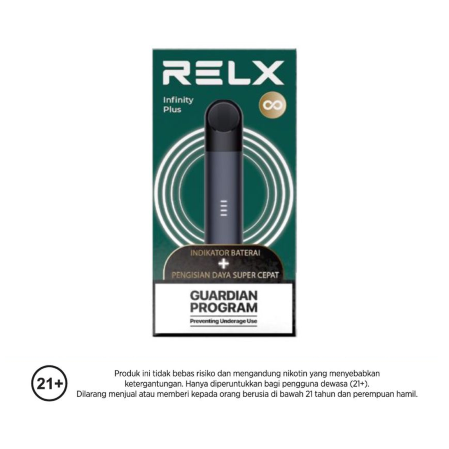 Relx Infinity Plus Device Black Phantom Rokok Elektrik 1pcs