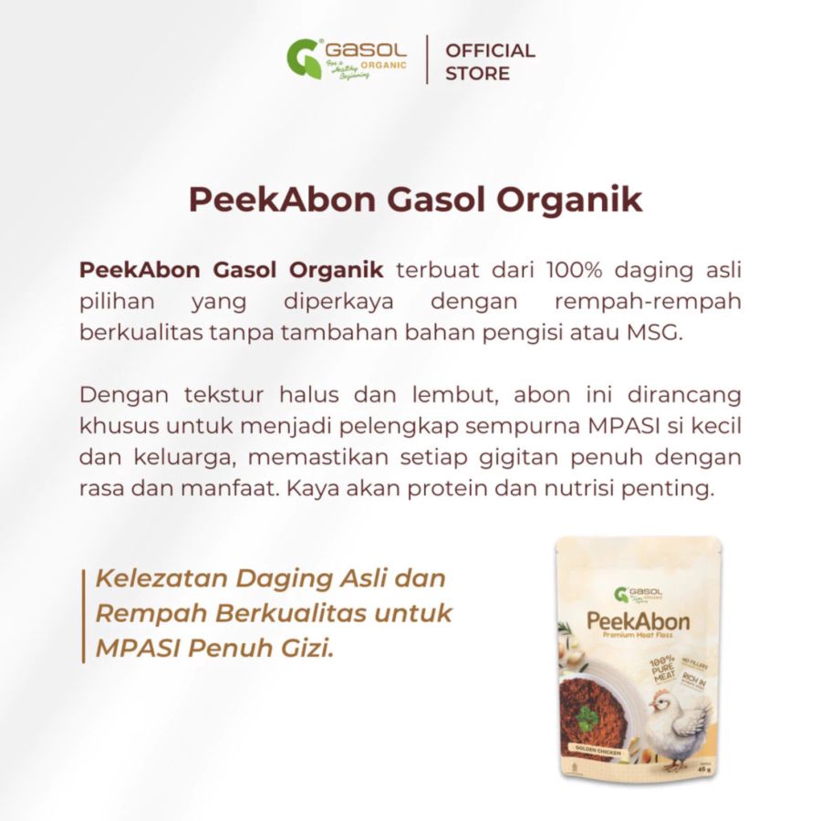 GASOL Organic PeekAbon Golden Chicken MPASI 45gram
