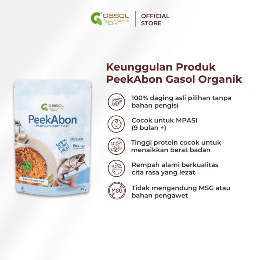 GASOL Organic PeekAbon Freshwater Fish MPASI 45gram