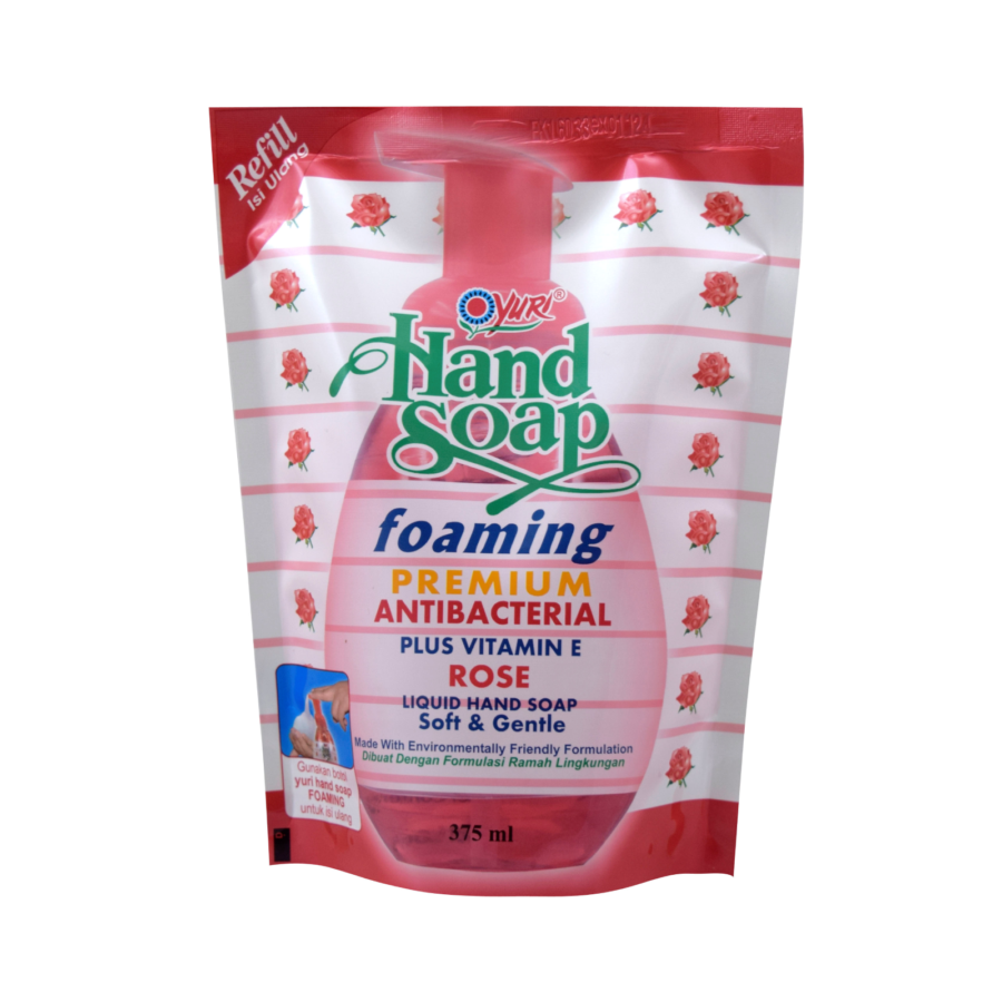 Yuri Rose Foaming Hand Soap Pouch 375ml