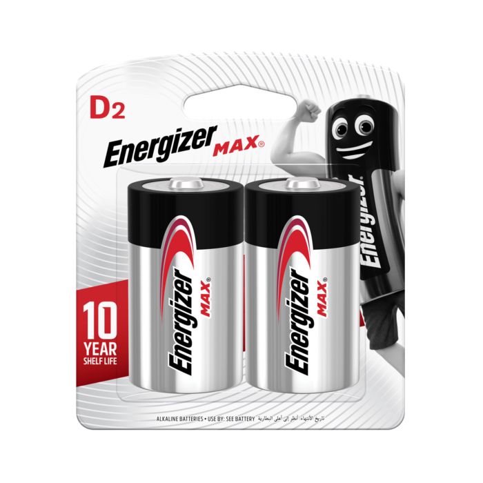 Energizer Baterai Alkaline Max D Size BP2