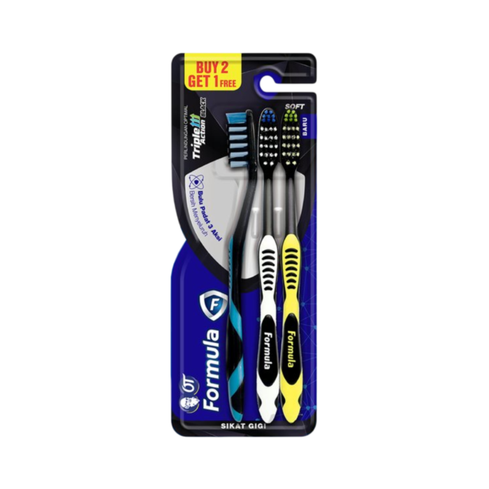 Formula Triple Action Black Soft Sikat Gigi