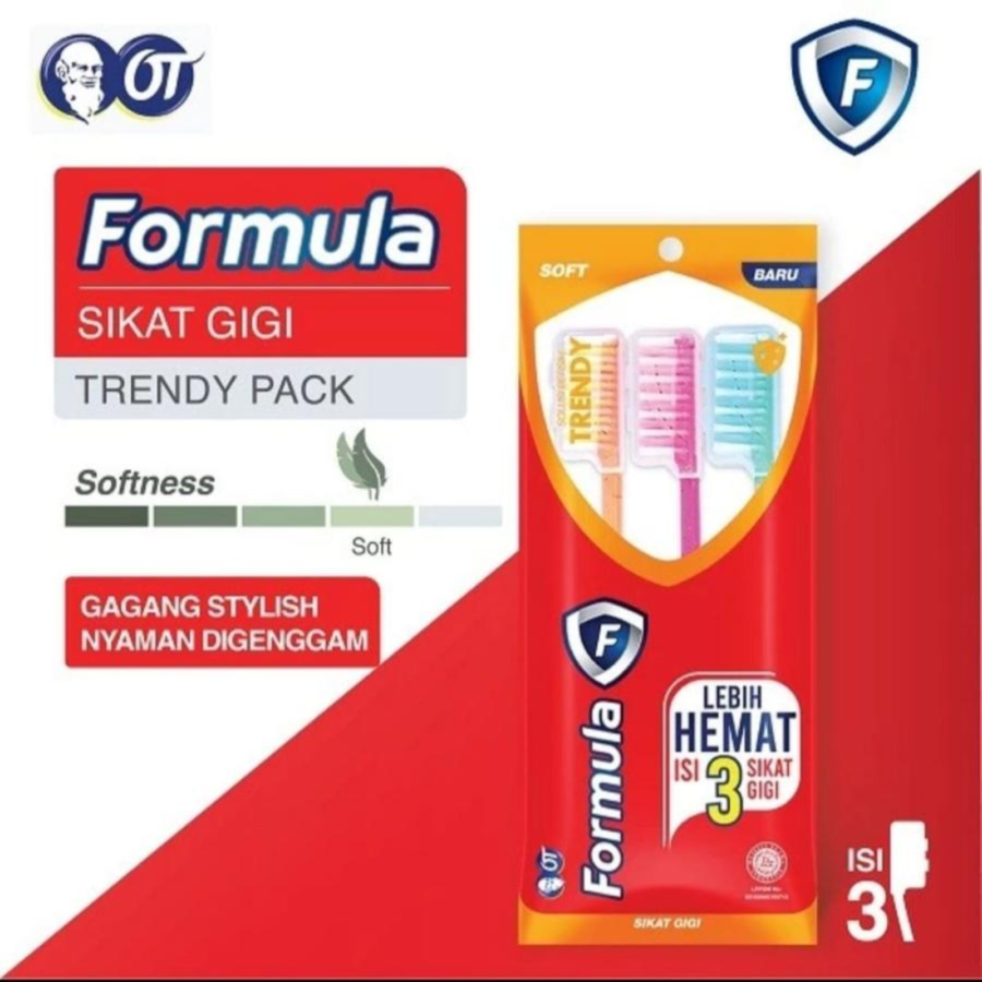 Formula Trendy Soft Sikat Gigi 3pcs