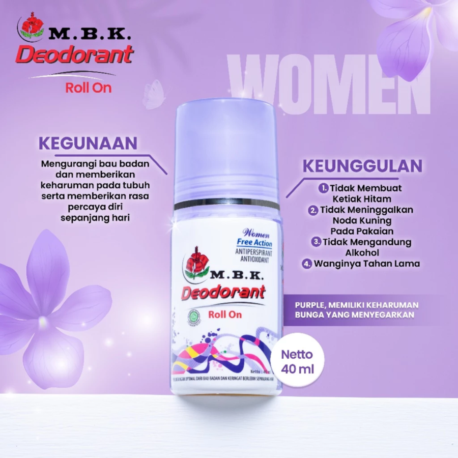 MBK Purple Deodorant Roll On 40ml