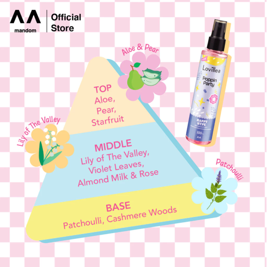 Lovillea Happy Hype Poppin Party Parfum Body Mist 100ml