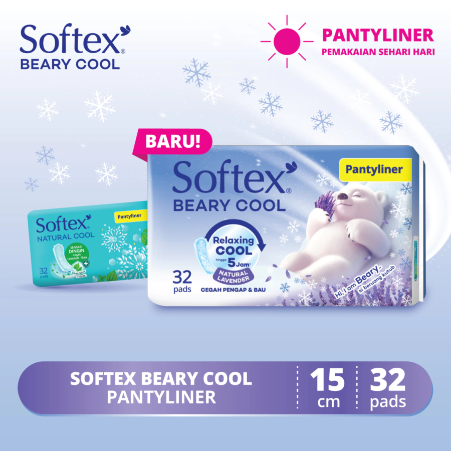 Softex Beary Cool 15cm Pantyliner 32pads