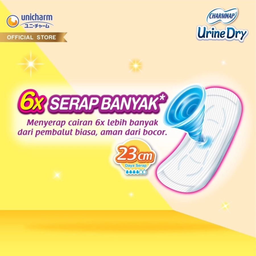 Charmnap Urine Dry 23cm Pembalut Urine 10pads